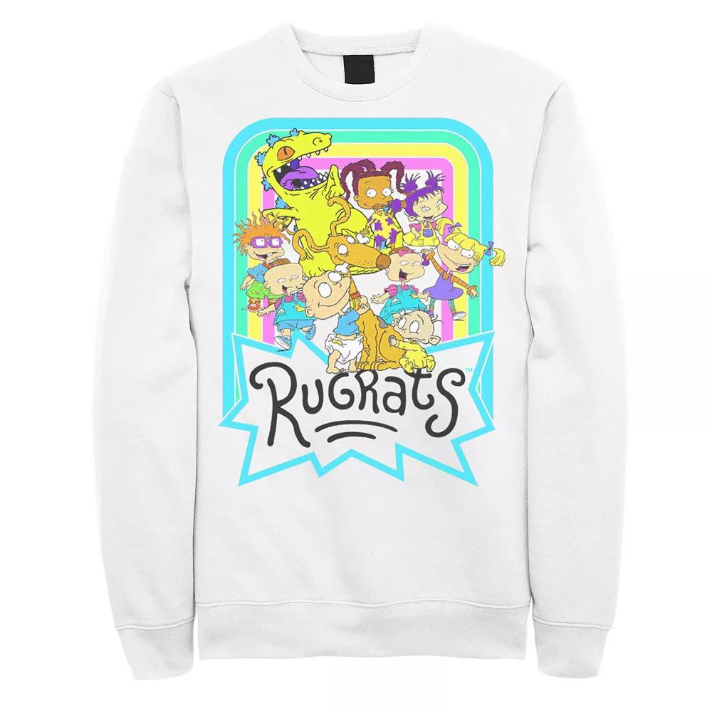 Men's Nickelodeon Rugrats Neon Rainbow Reptar And Friends Sweatshirt,  Product Image