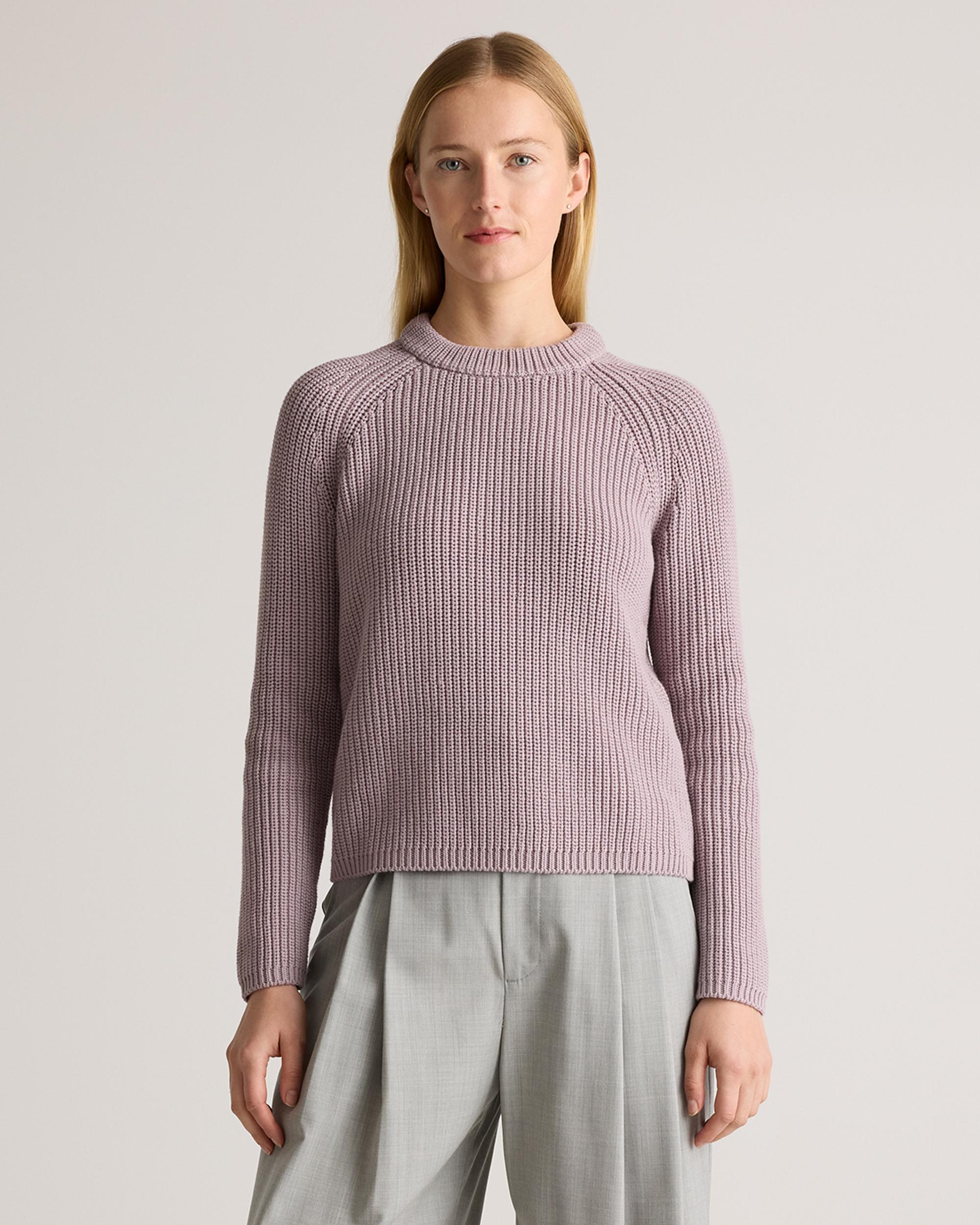 Quince | Women's Fisherman Crew Sweater Size XS, Organic Cotton Product Image