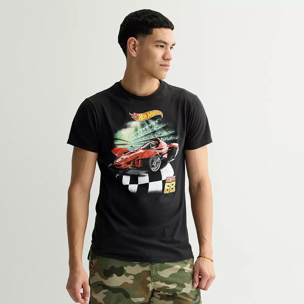 Men's Hot Wheels Attack The Track Graphic Tee, Size: Medium, Black Product Image