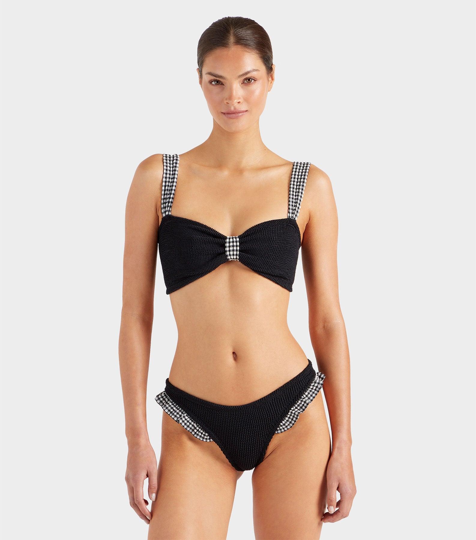 Loretta Bikini - Black Gingham Product Image