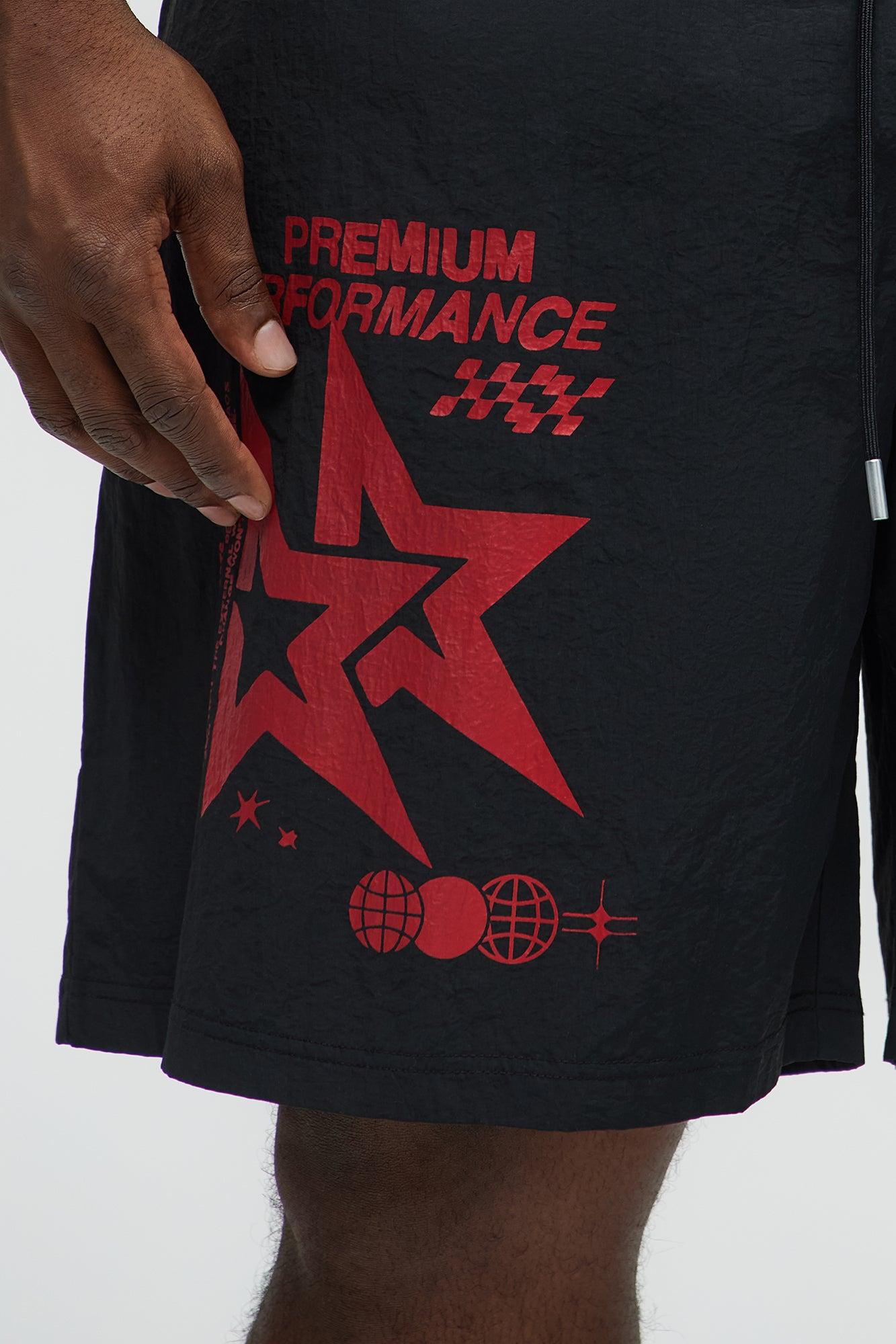 Fireflies And Wolves Graphic Relaxed Shorts - Black/combo Male Product Image