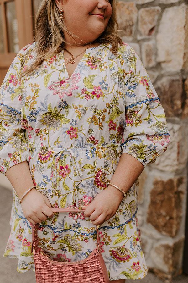 French Garden Floral Mini Dress Curves Product Image