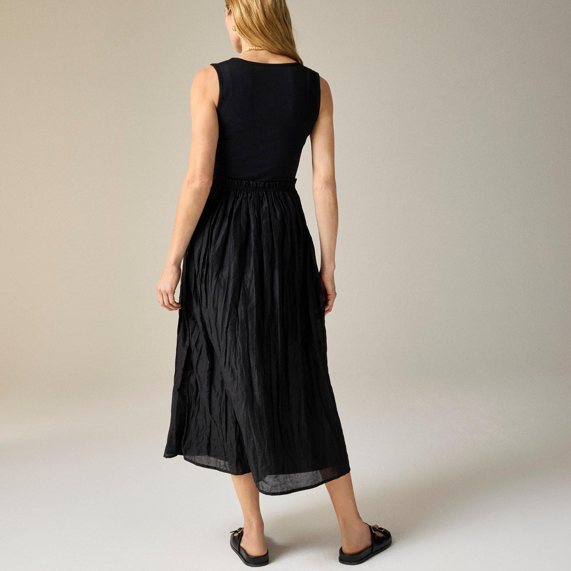 Gathered-waist mixy dress Product Image