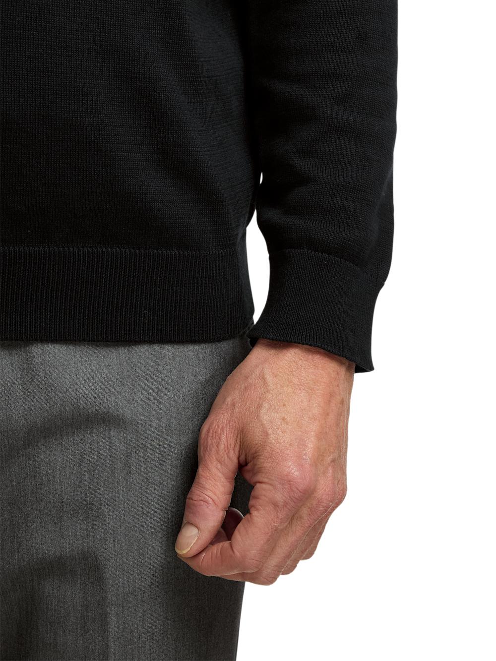 Supima Cotton Four Button Mock Neck Sweater - Plum Product Image