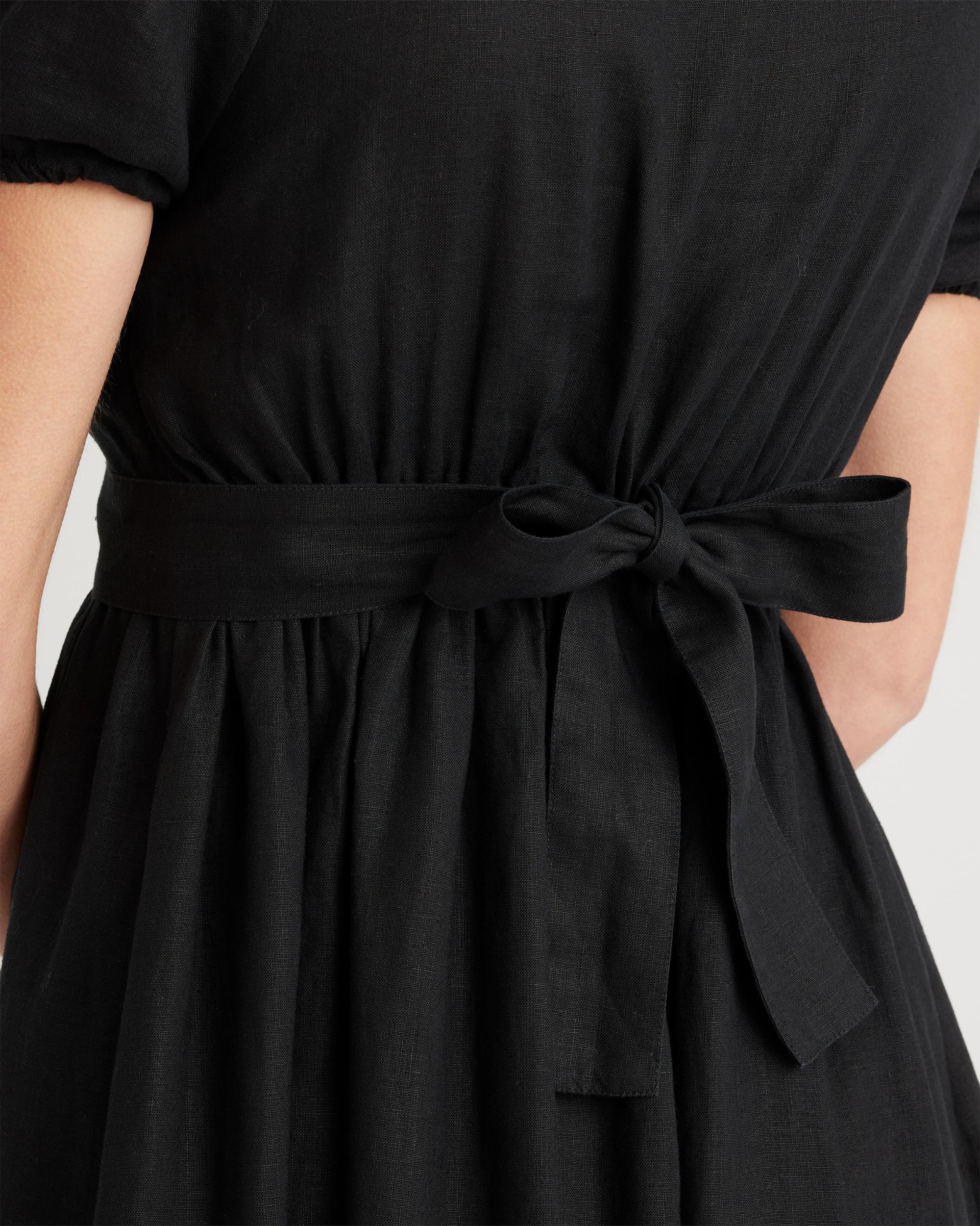 Quince | Women's 100% European Linen Maternity Short Sleeve Midi Dress Tencel Product Image