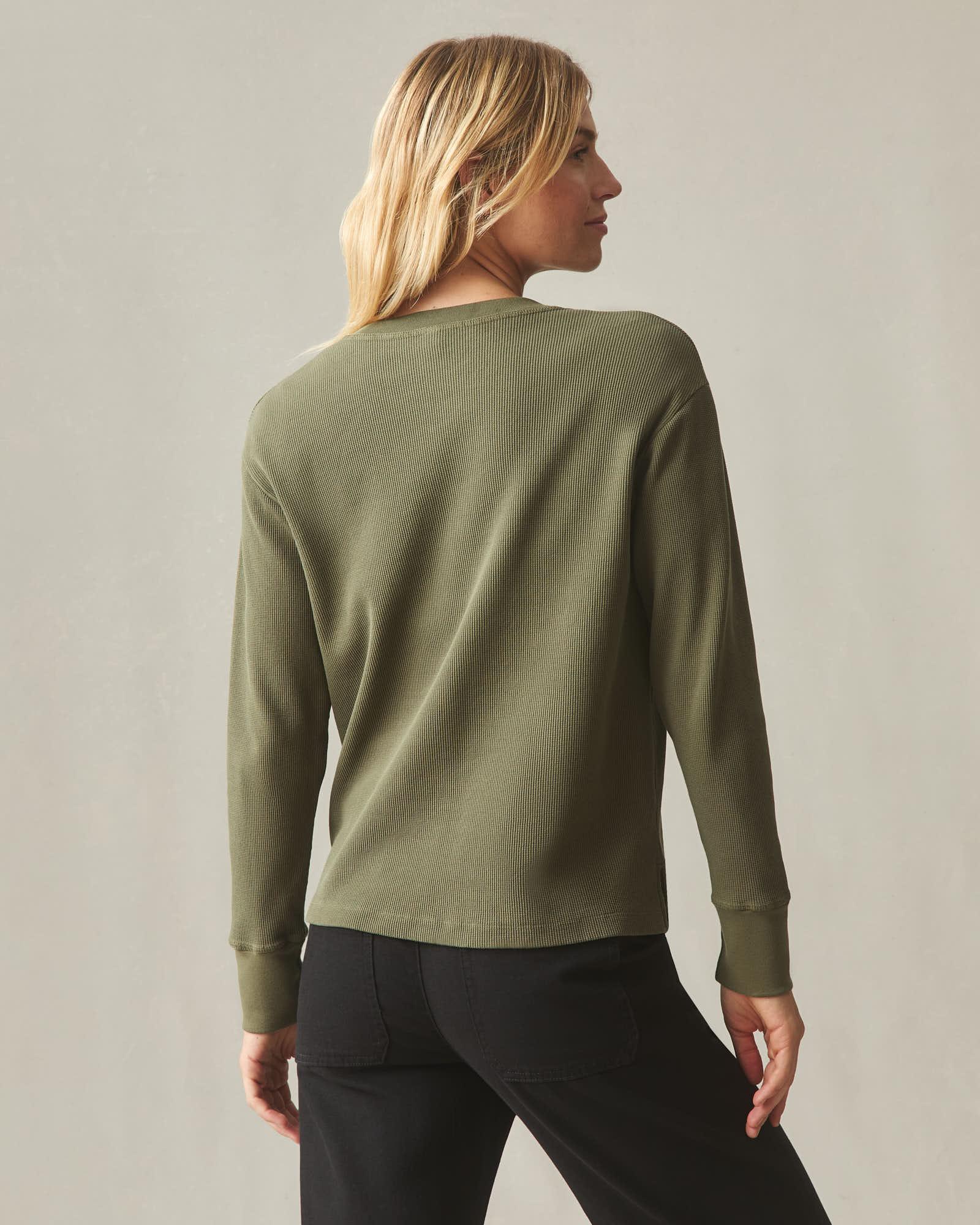 Women's Thermal Henley - Olive Product Image