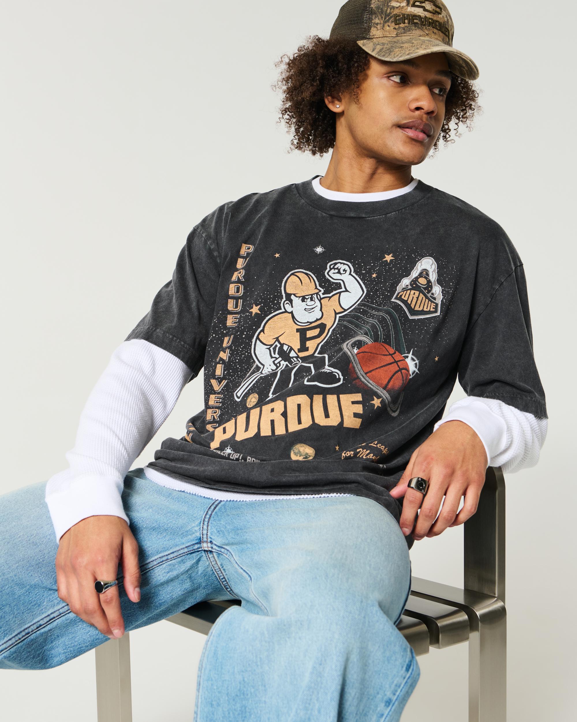 Boxy Purdue University Graphic Tee Product Image