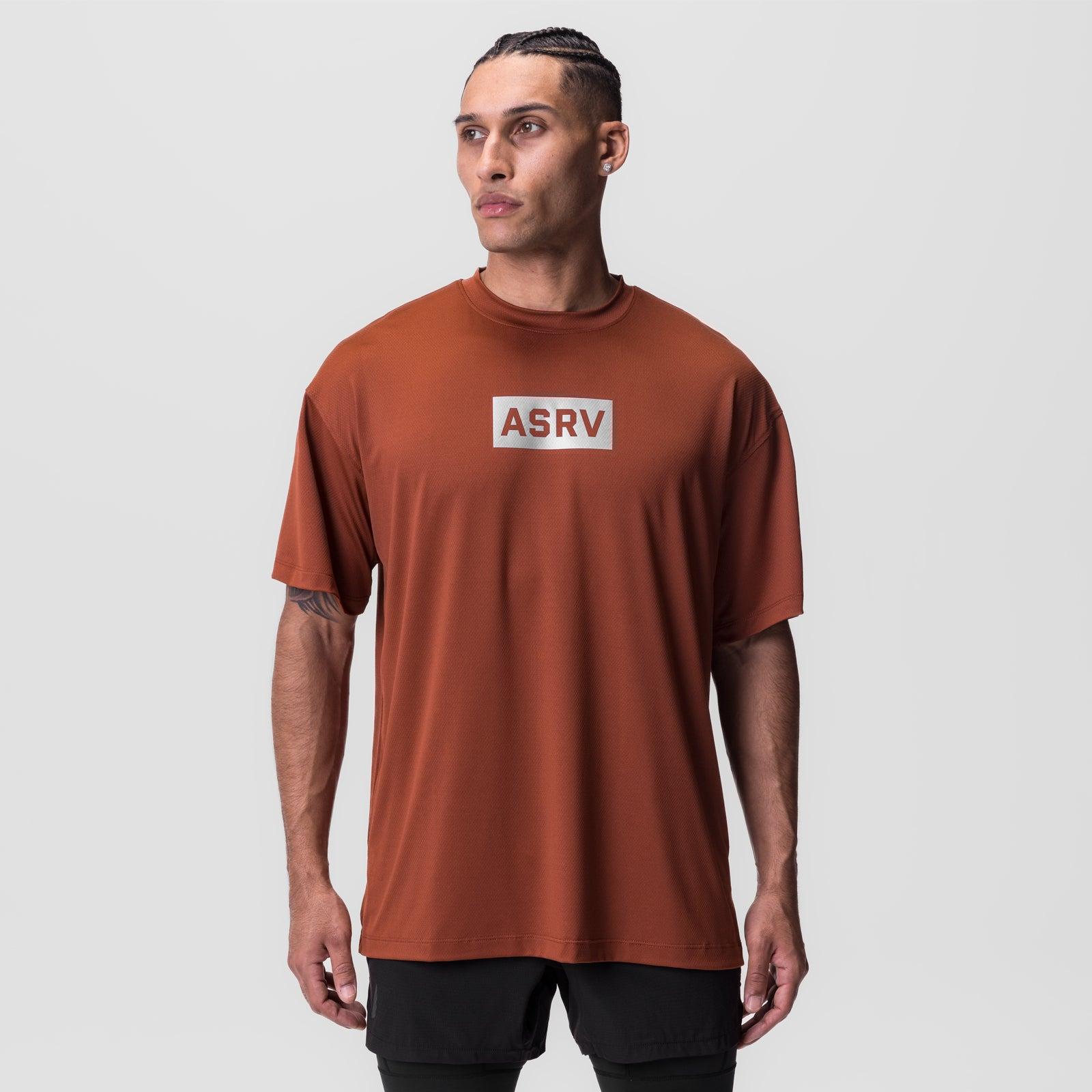 0822. AeroSilver® Oversized Tee - Brick "Box Logo" Male Product Image