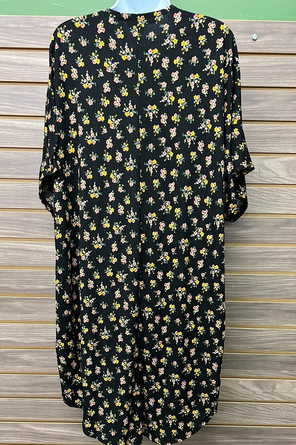 Floral Black Cardigan Product Image