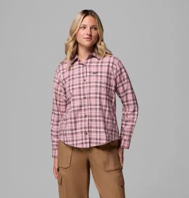 Columbia Womens Blue Point Creek Woven Long Sleeve Shirt- Product Image