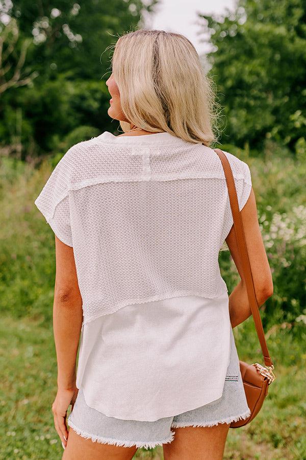 Comfort Show Waffle Knit Top Product Image