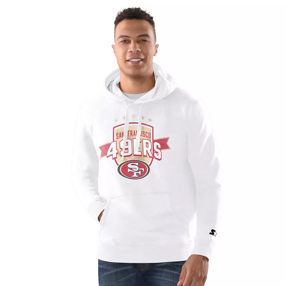 Men's Starter White San Francisco 49ers Vintage Pullover Hoodie,  Product Image