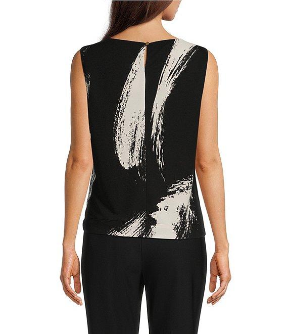 Donna Karan Crew Neck Sleeveless Layering Cami Top Product Image