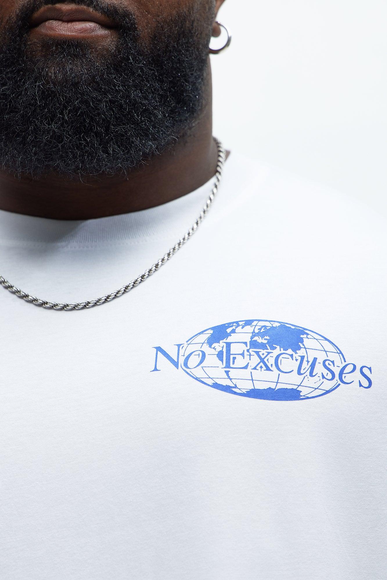 No Excuses Oversized Short Sleeve Tee - White Product Image