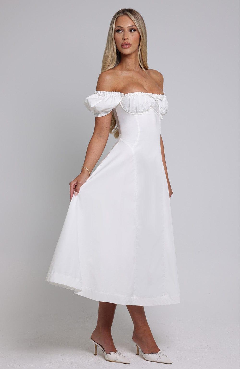 Elora Midi Dress - Ivory Product Image