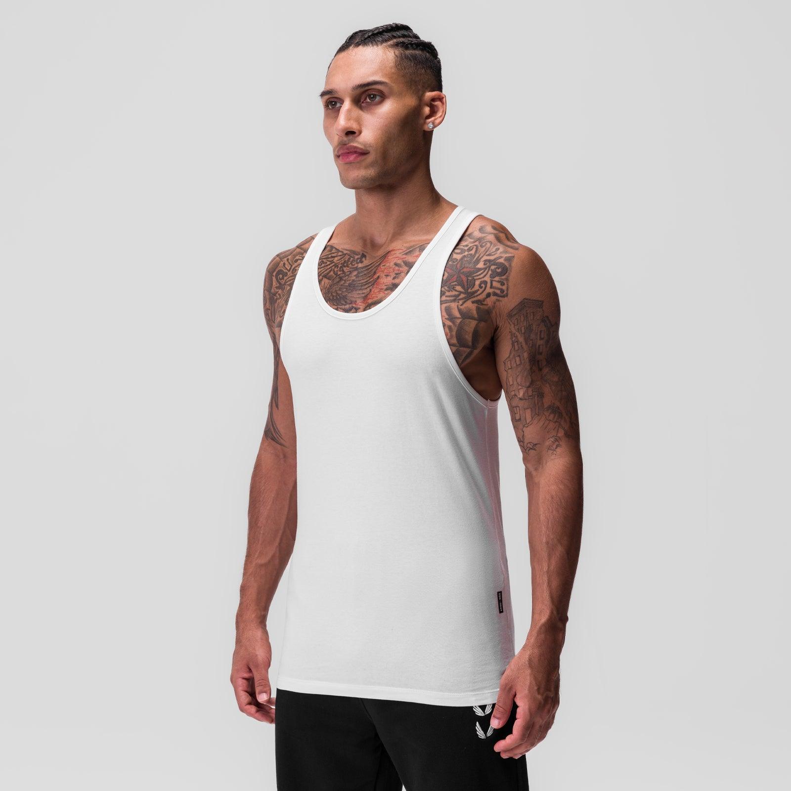 0847. CottonPlus™ Standard Slim Tank - White Product Image