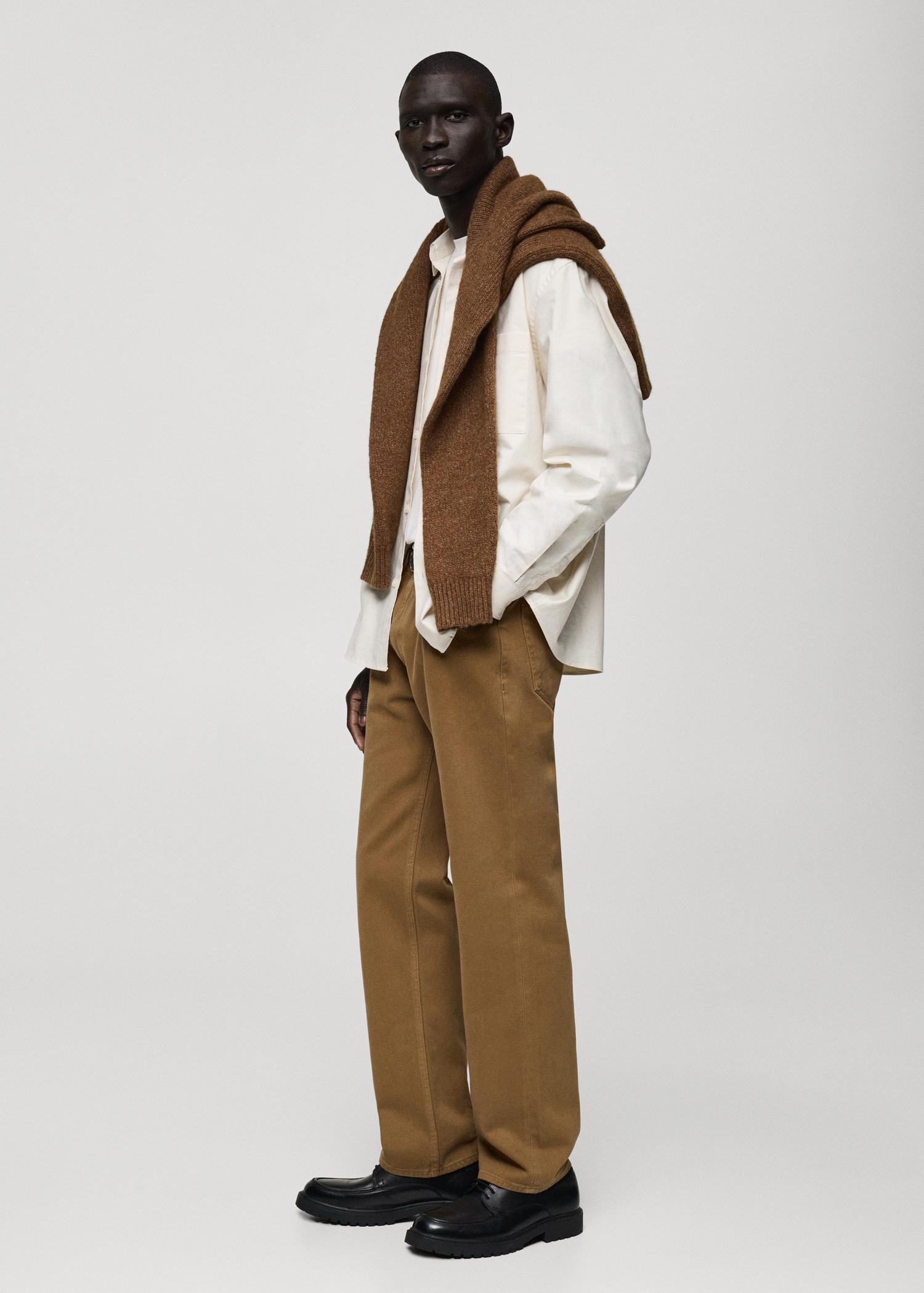 Straight fit cotton jeans - Men | MANGO USA Product Image