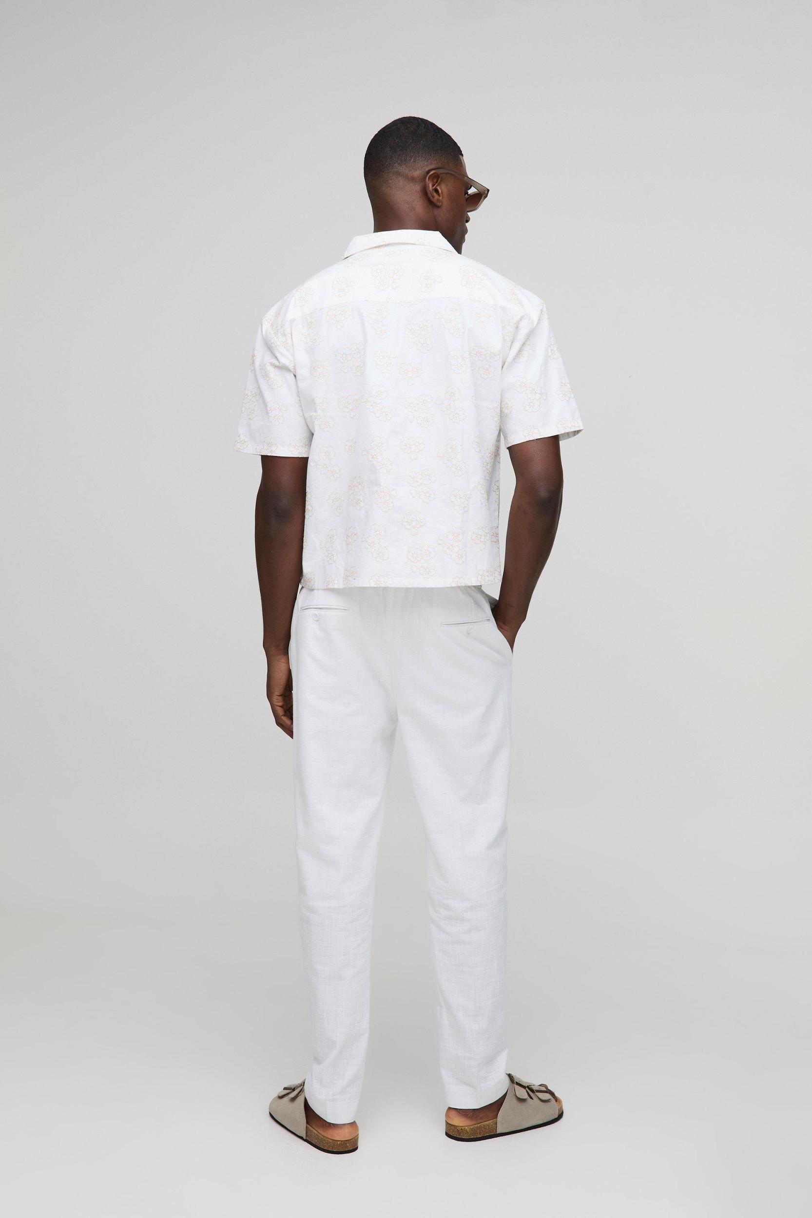 Oversized Boxy Embroidered Shirt | boohooMAN USA Product Image