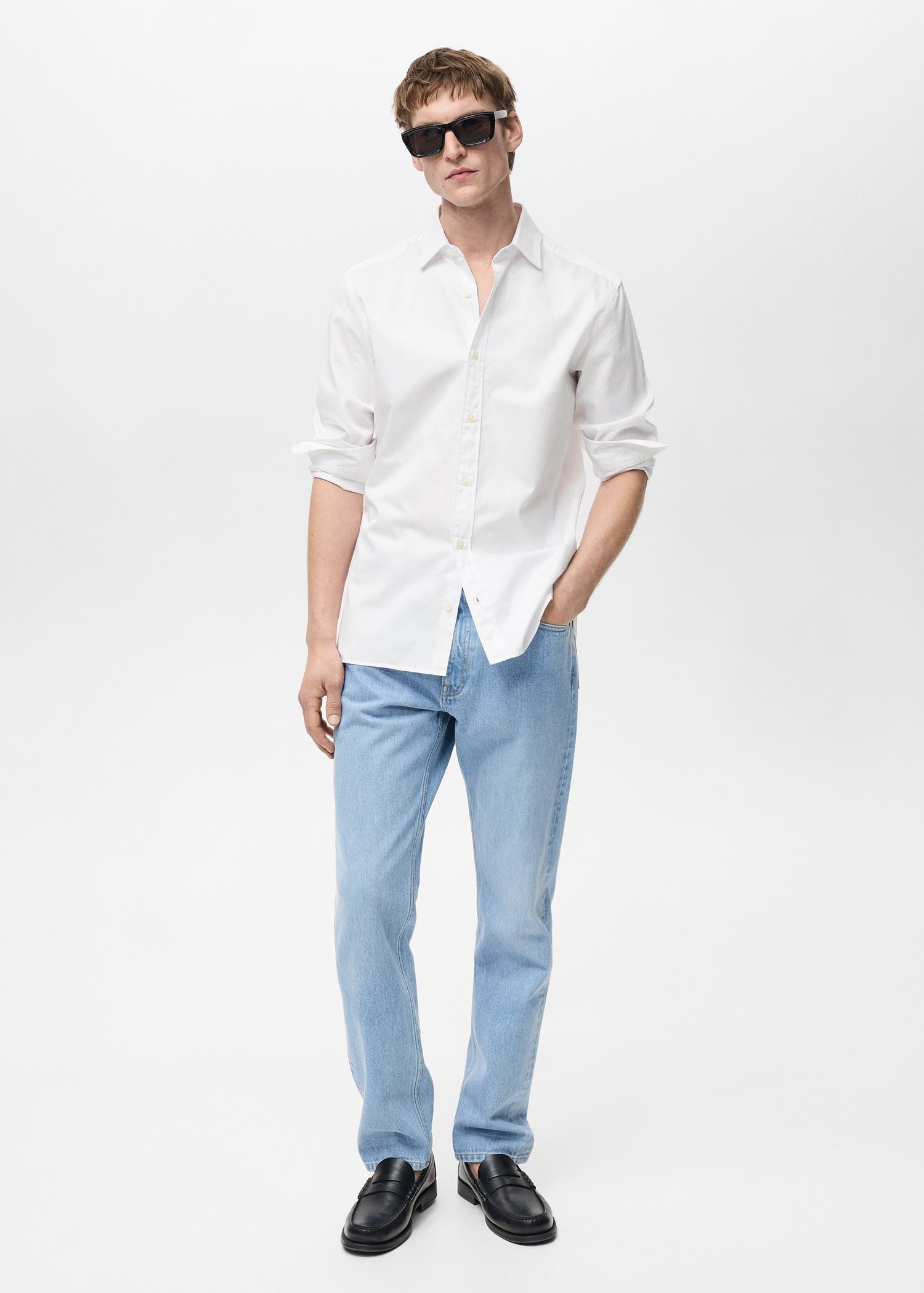 100% cotton regular fit shirt - Men | MANGO USA Product Image
