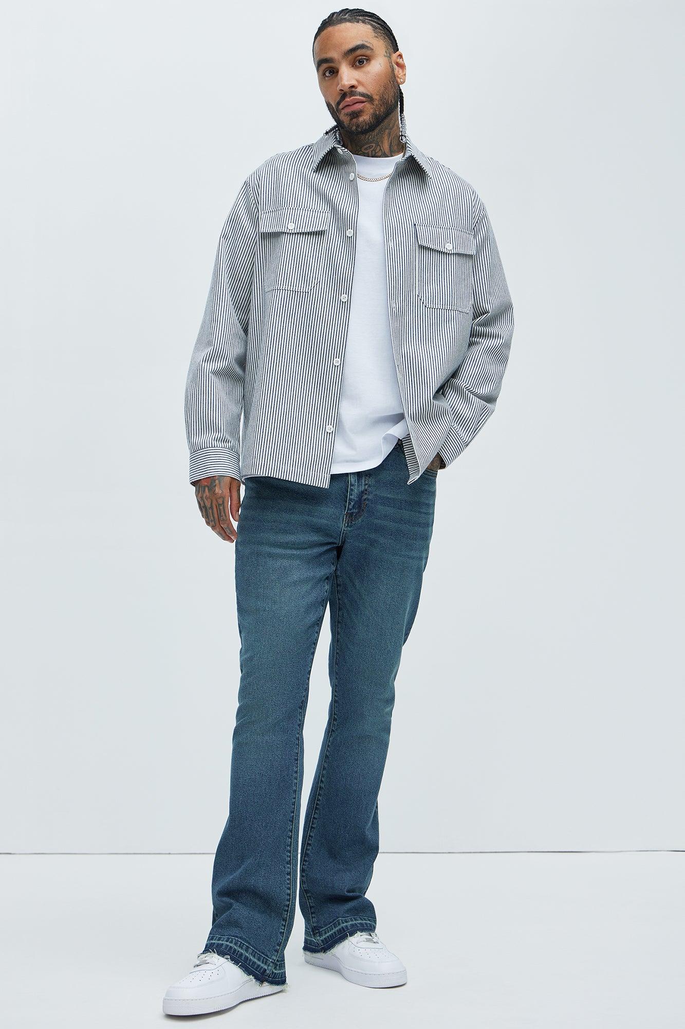 Cornell Slim Flare Jeans - Vintage Blue Wash Product Image