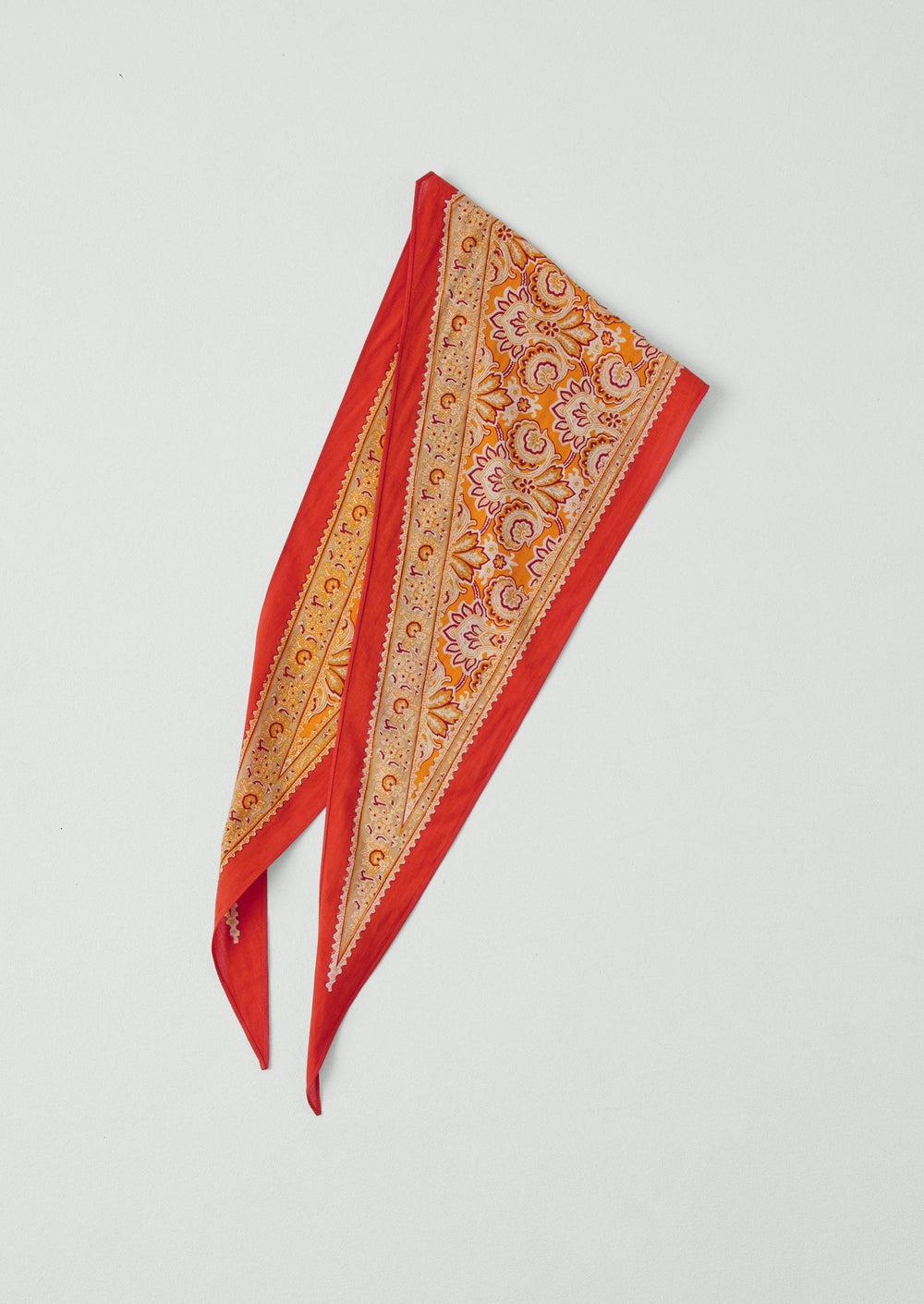 Paisley Print Cotton Bandana | Nasturtium Product Image