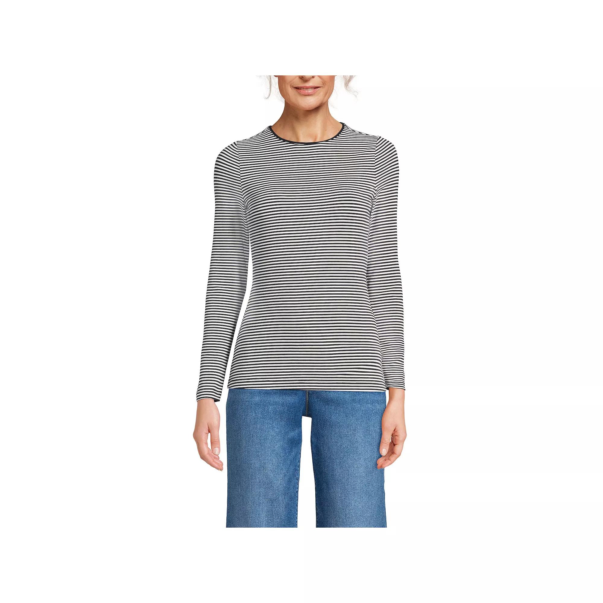 Women's Lands’ End Long Sleeve Crewneck Top,  Product Image