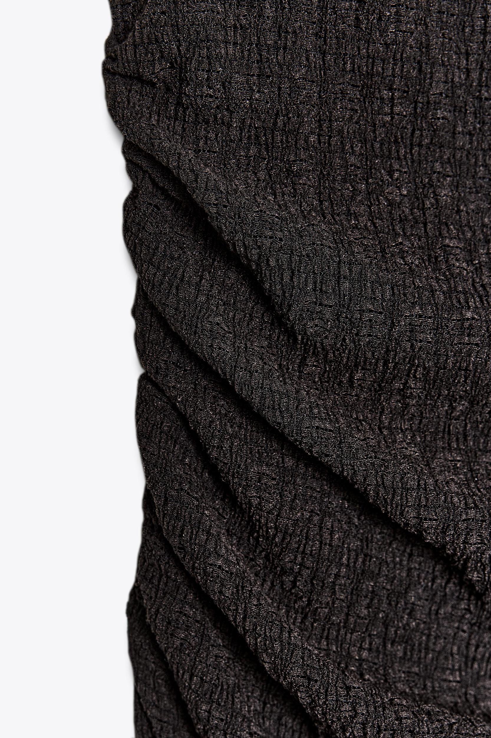 TEXTURED HALTER LONG DRESS Product Image