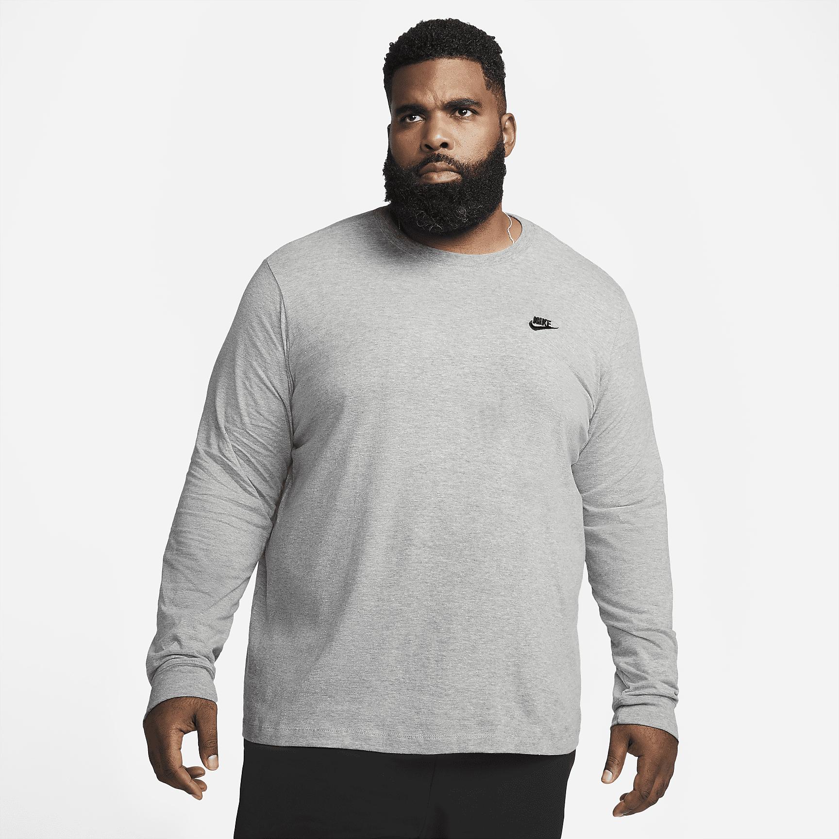 Mens Nike Sportswear Club Long-Sleeve T-Shirt | AR5193-063 Product Image