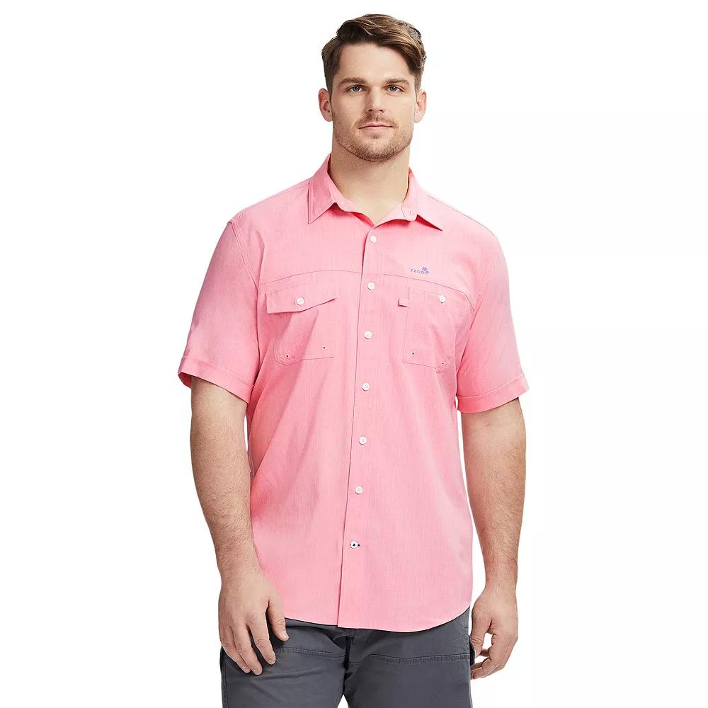 Big & Tall IZOD Sunshield Performance Button-Down Shirt, Men's,  Product Image
