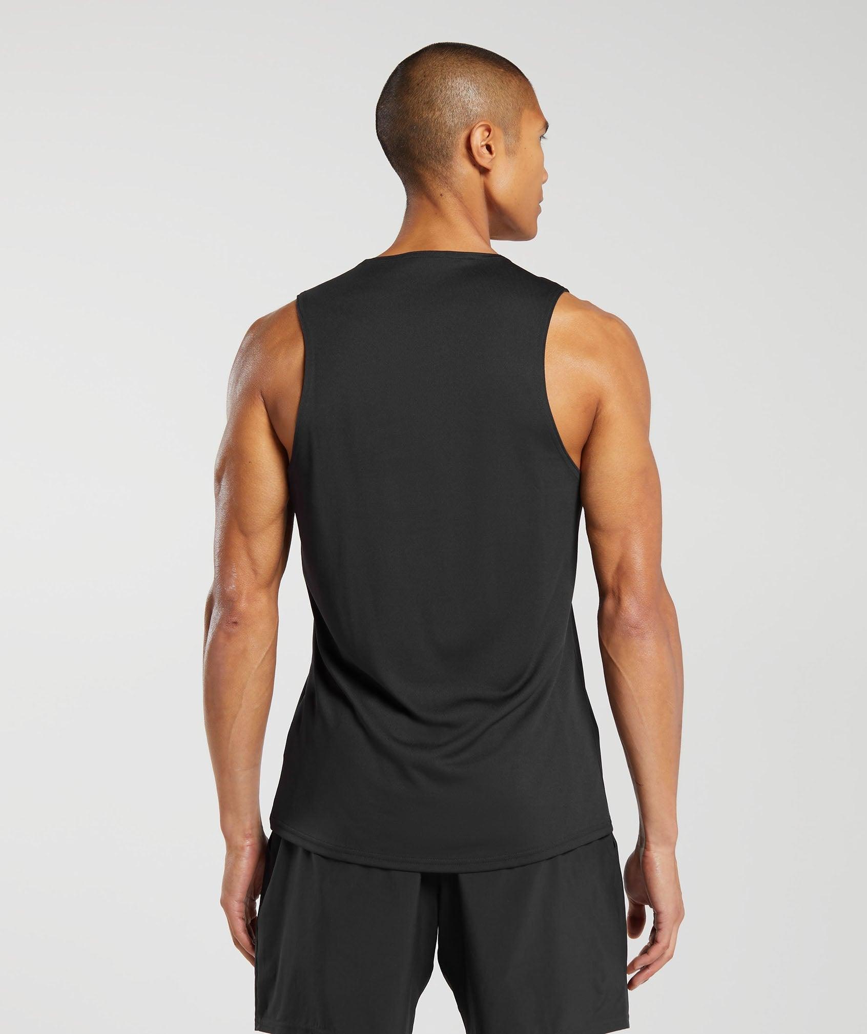 Gymshark Arrival Tank - Black Male Product Image