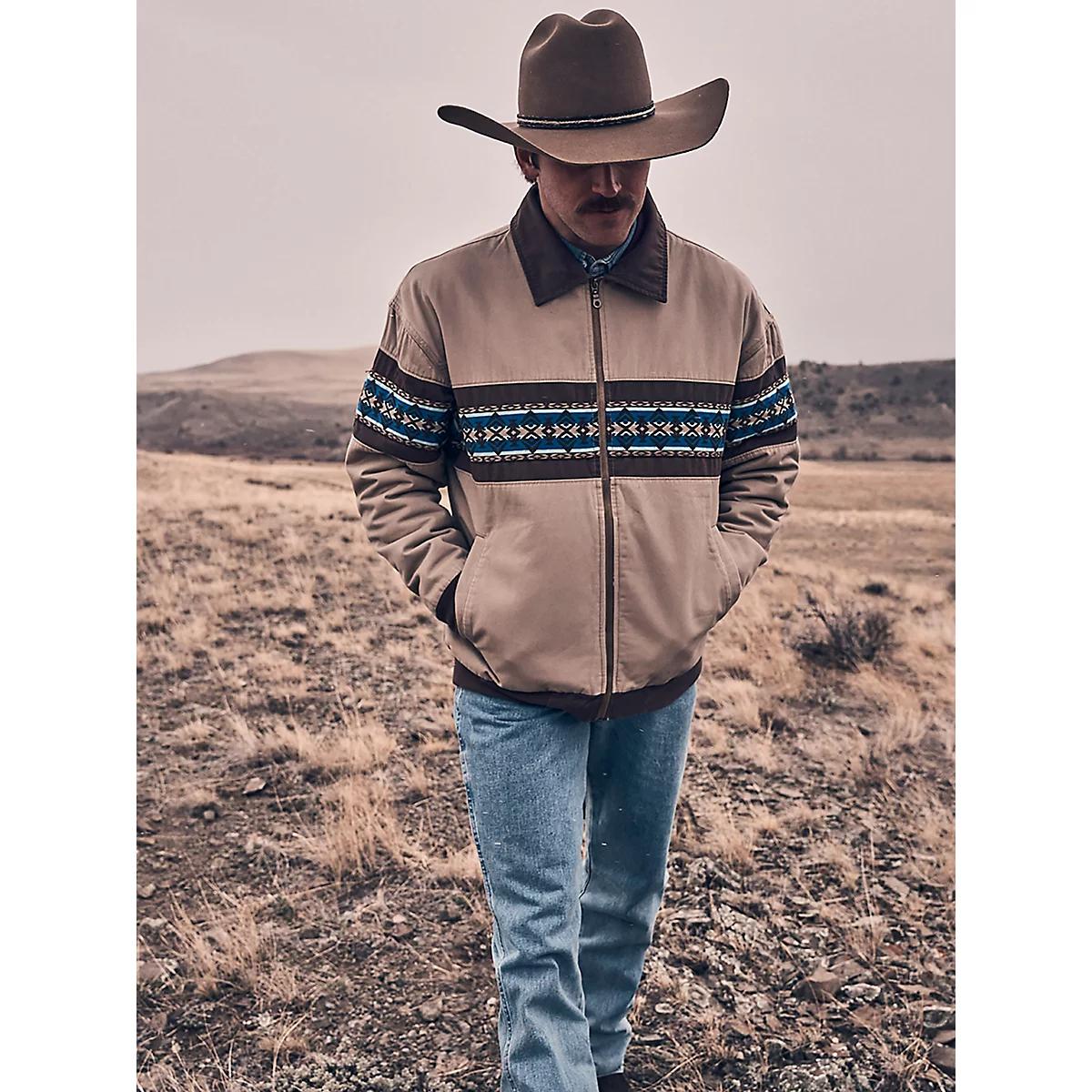 Men's Wrangler® Checotah® Bomber Jacket in North Shore Product Image