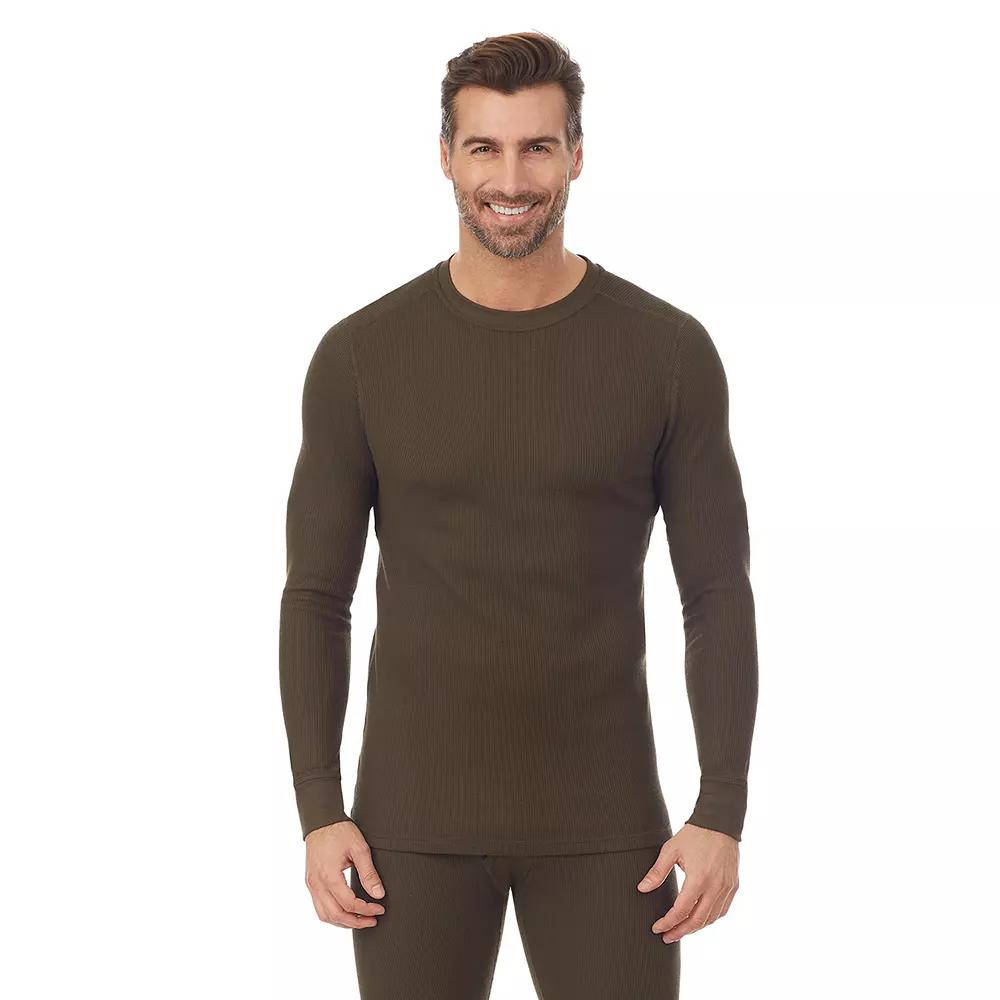 Men's Cuddl Duds® Midweight Waffle Thermal Performance Base Layer Crew Top,  Product Image