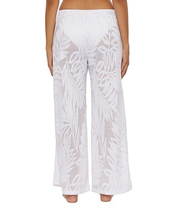 Trina Turk Catamaran Texture Sheer Rib Tie Waist Swim Cover-Up Pants Product Image
