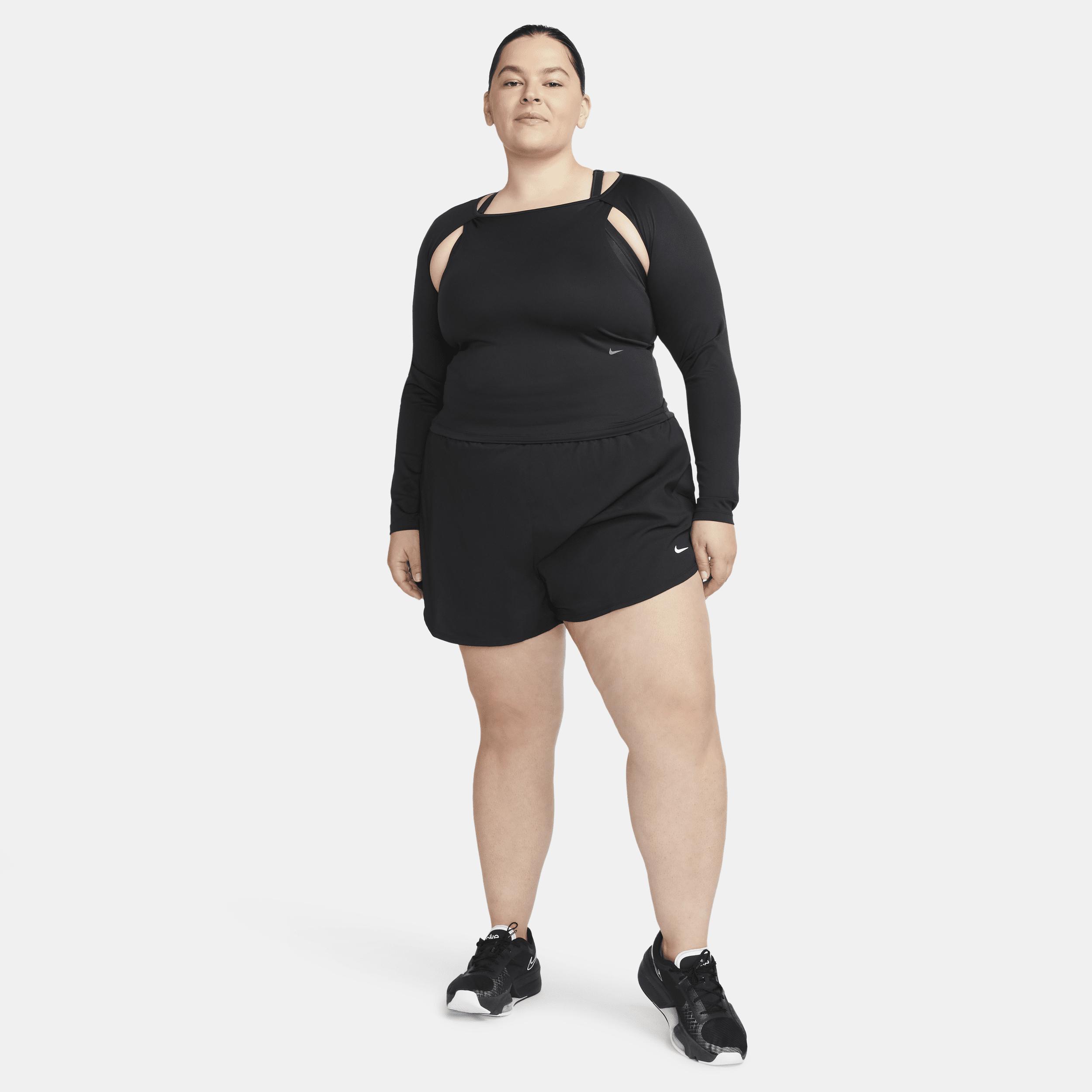 Nike Womens Dri-FIT One Ultra High-Waisted 3 Brief-Lined Shorts (Plus Size) | FD7839-010 Product Image