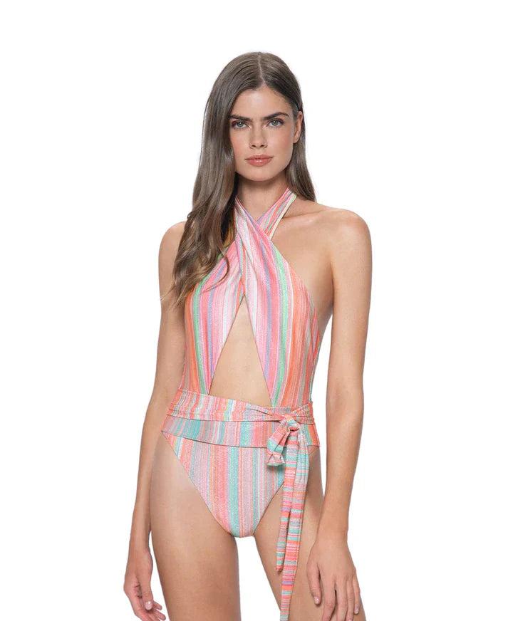 PQ | Alex One Piece Swimsuit | Striped FINAL SALE Product Image