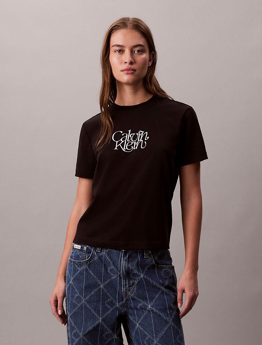 Script Logo Graphic Slim T-Shirt Product Image