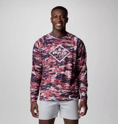 Columbia Mens PFG Super Solar Stream Graphic Long Sleeve Shirt- Product Image