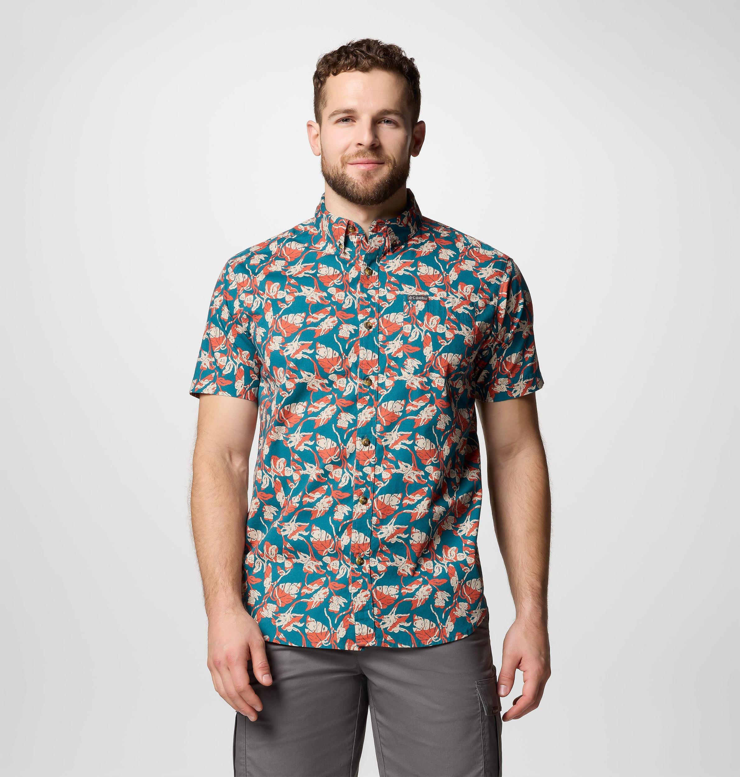 Columbia Mens Rapid Rivers Printed Short Sleeve Shirt- Product Image