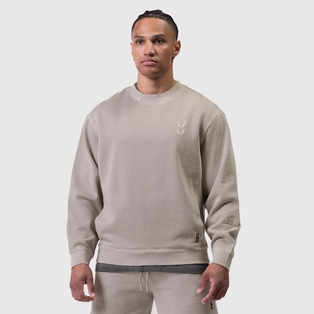 0861. Tech Essential™ Distressed Crewneck - Faded Chai Product Image