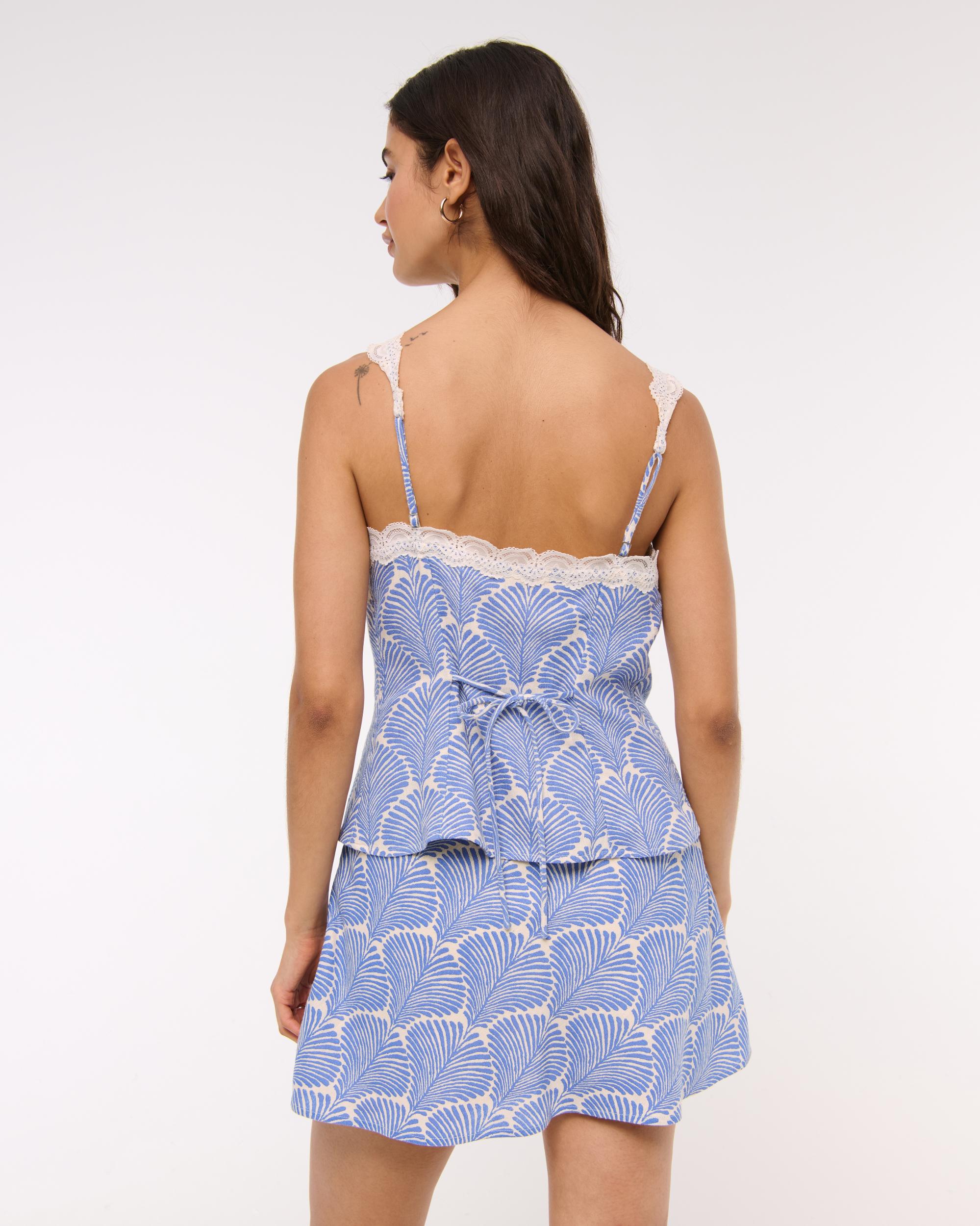 The A&F Sienna Linen-Blend Mini Skort Product Image