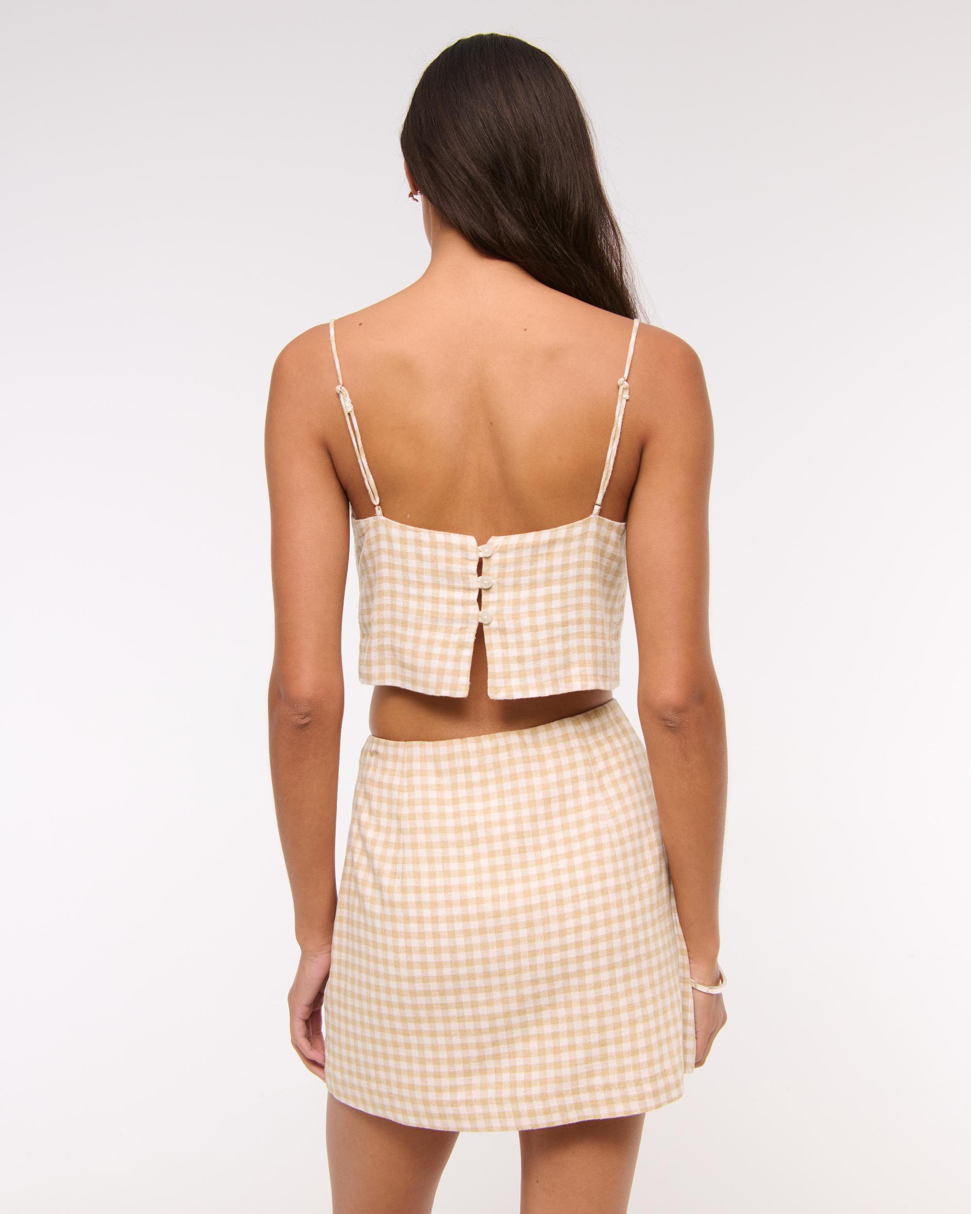 The A&F Scarlett Linen-Blend Mini Skort Product Image