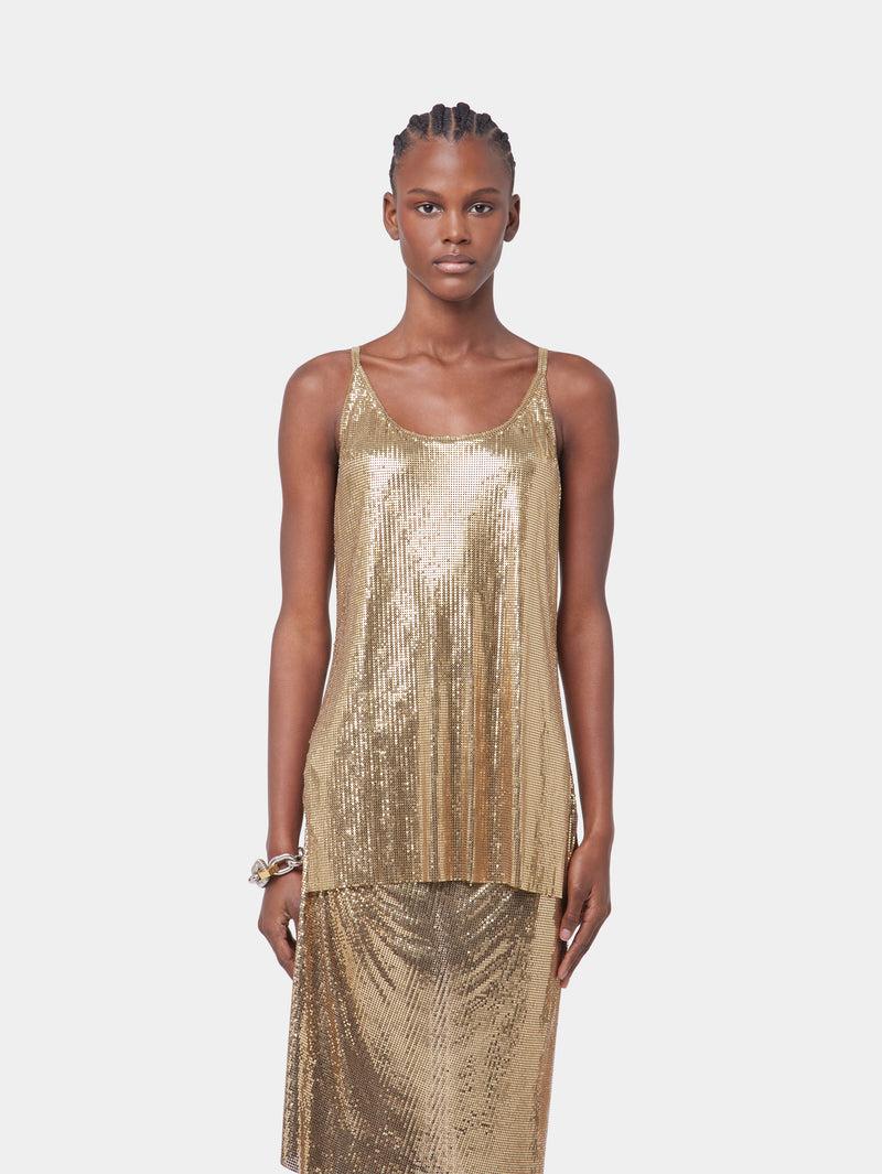 GOLD TANK TOP IN MESH Product Image