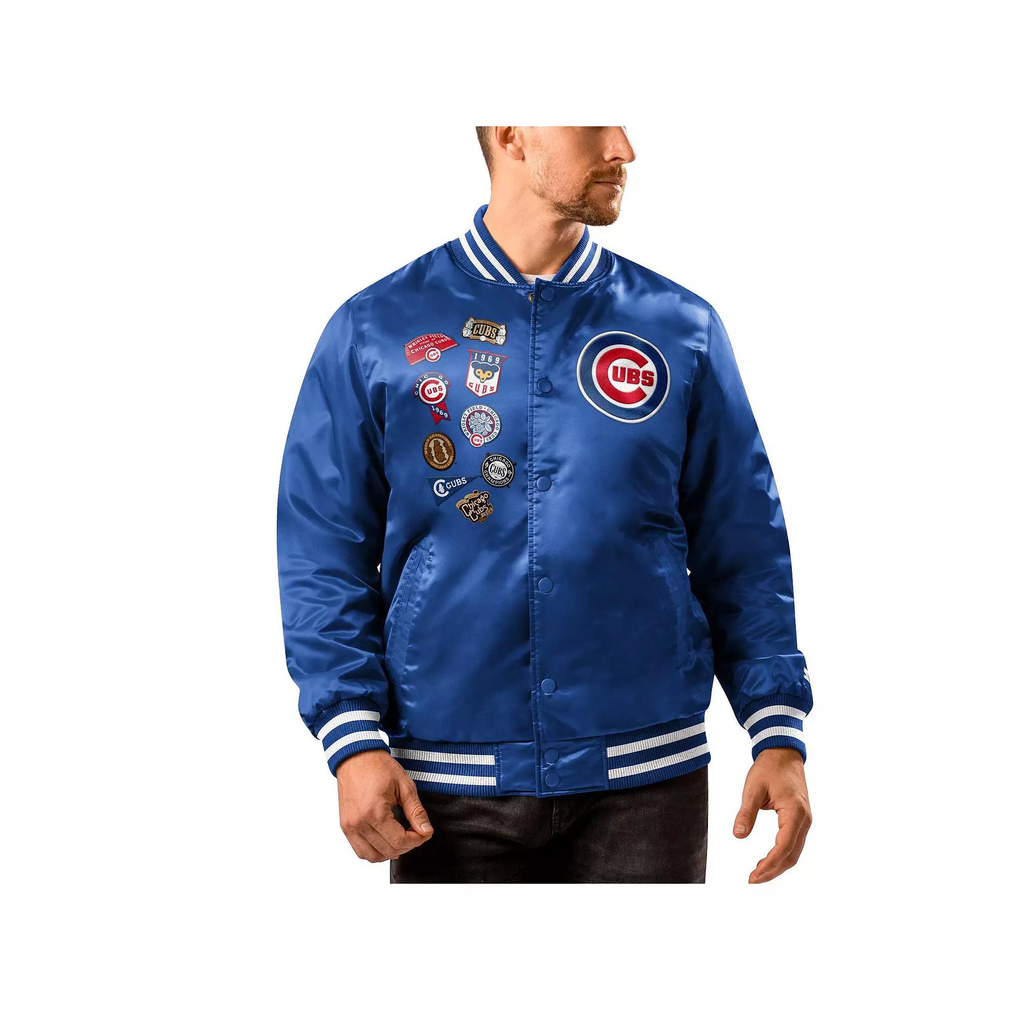 Men's Starter Royal Chicago Cubs Patch Full-Snap Jacket,  Product Image