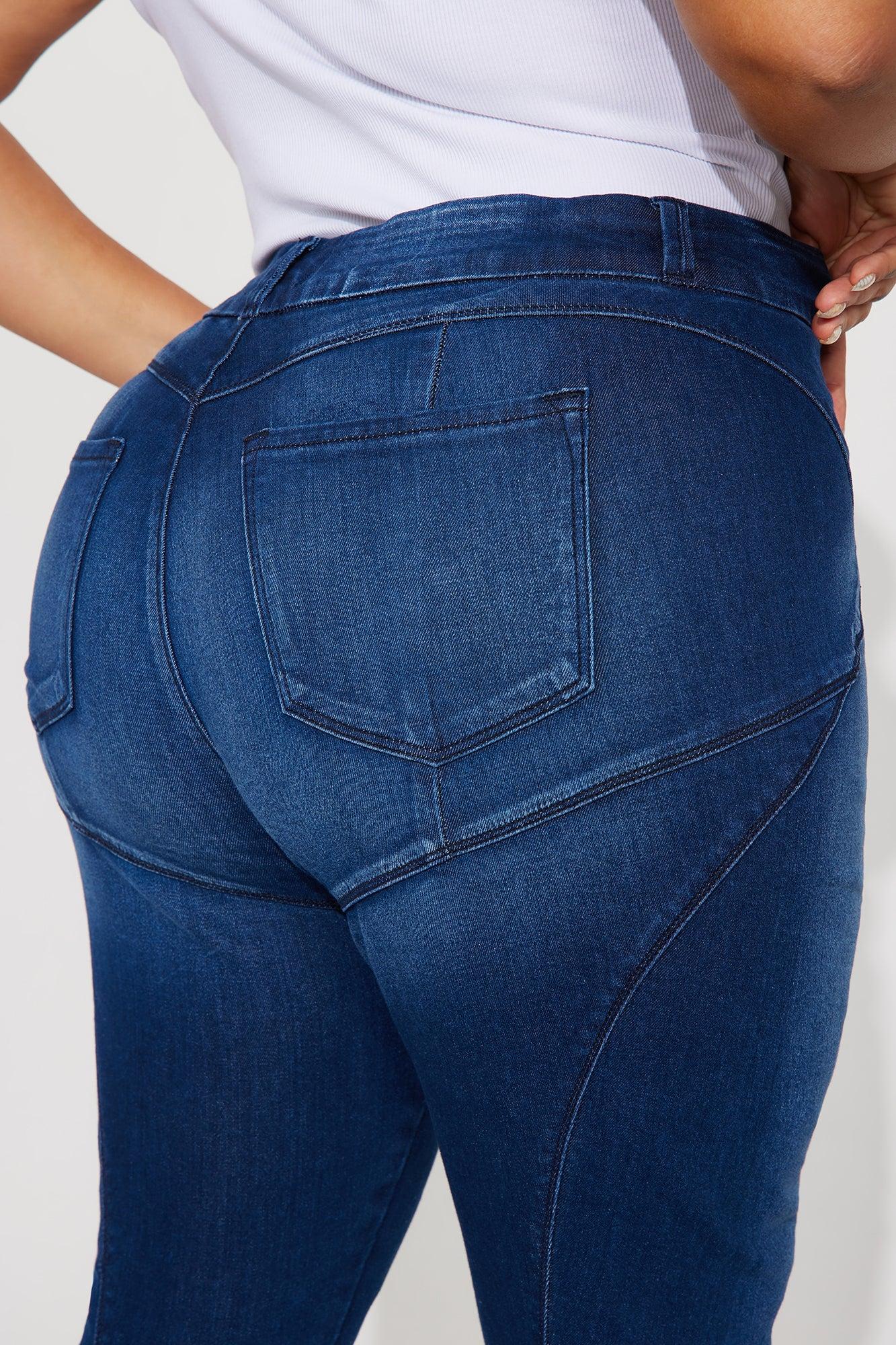 Booty So Good Moto Stretch Skinny Jeans - Dark Wash Product Image