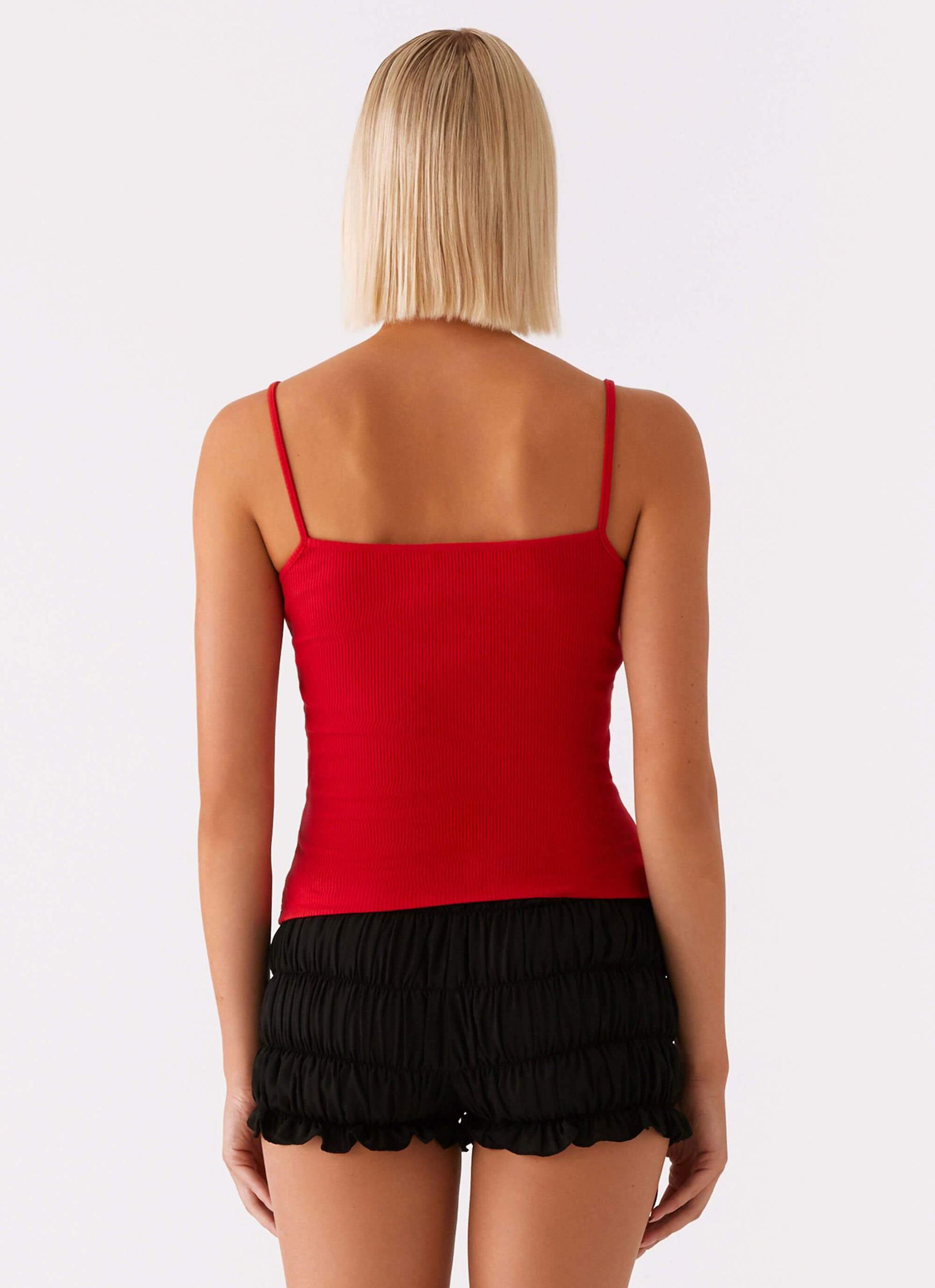 Signature Monogram Cami - Red Product Image