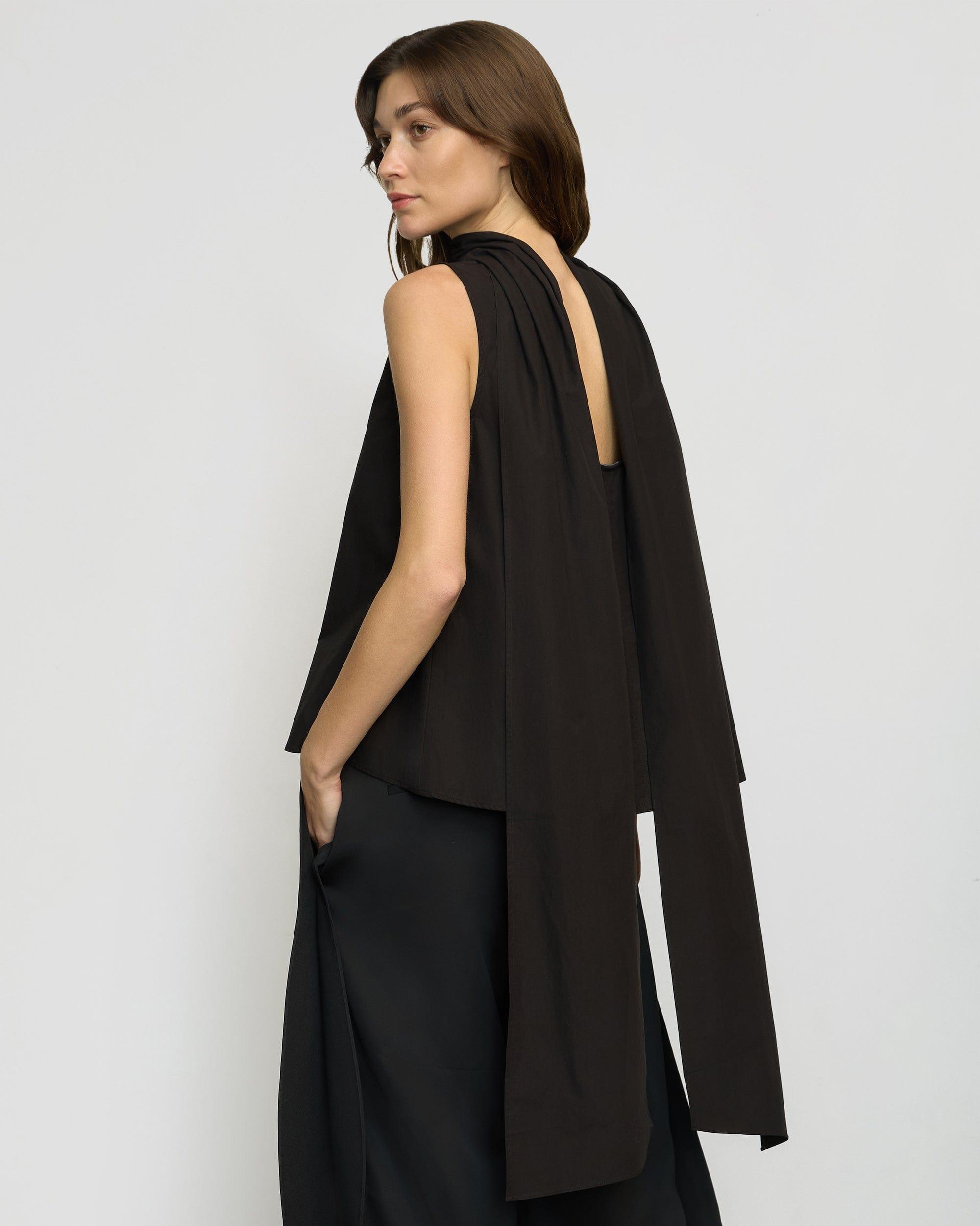 Dominika Drape Scarf-Neck Blouse Product Image