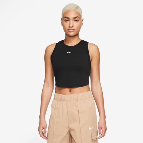Womens Nike Sportswear Chill Knit Tight Cropped Mini-Rib Tank Top | FB8279-010 Product Image