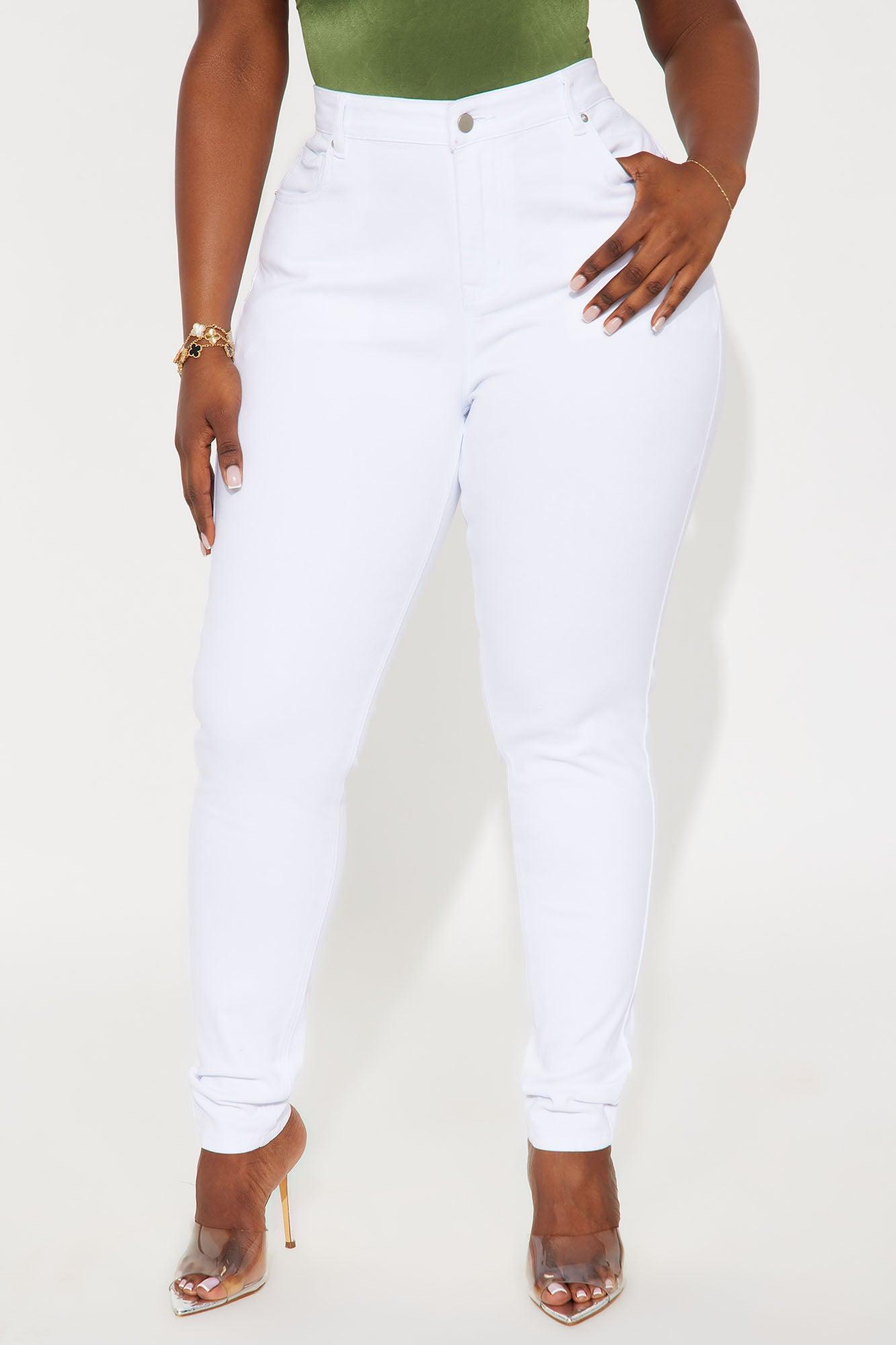 Tall Vibe Check Curvy Stretch Skinny Jeans - White Female Product Image
