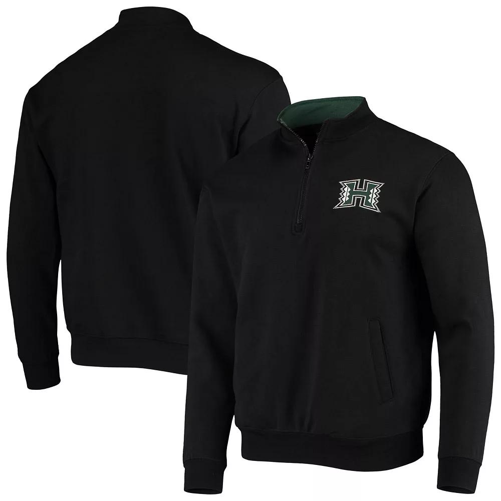 Men's Colosseum Black Hawaii Warriors Tortugas Logo Quarter-Zip Jacket, Size: XL, Hwi Black Product Image