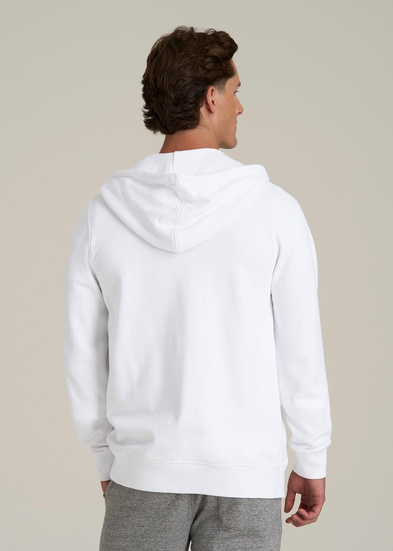 Wearever 2.0 French Terry Full-Zip Hoodie for Tall Men in White Male Product Image